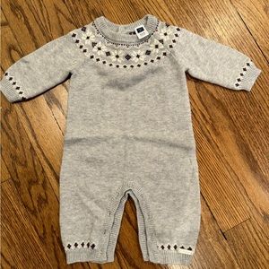 Janie and Jack Sweater Romper 0-3 month